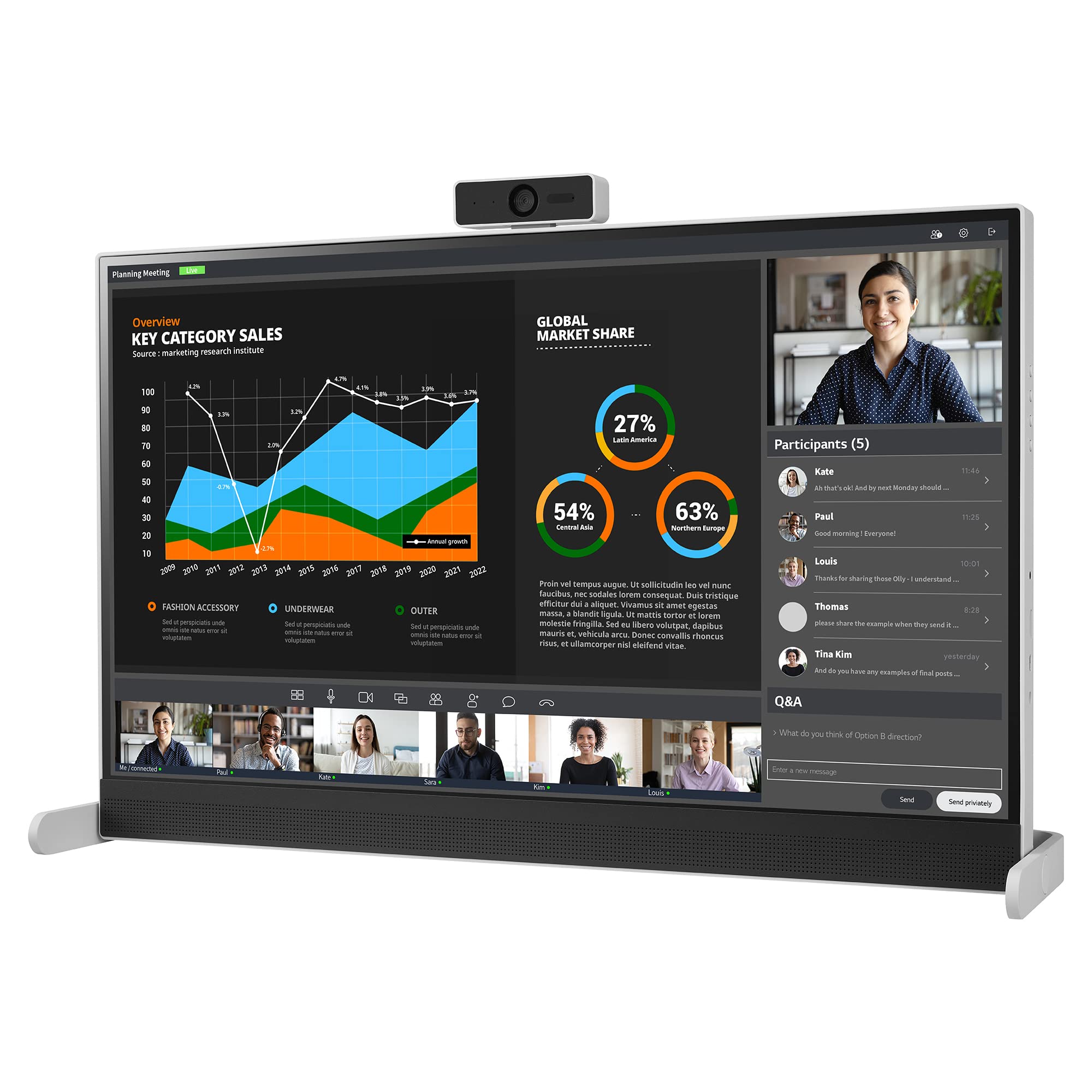 LG Libero Monitor 27 Inch QHD with Detachable Full HD Detachable